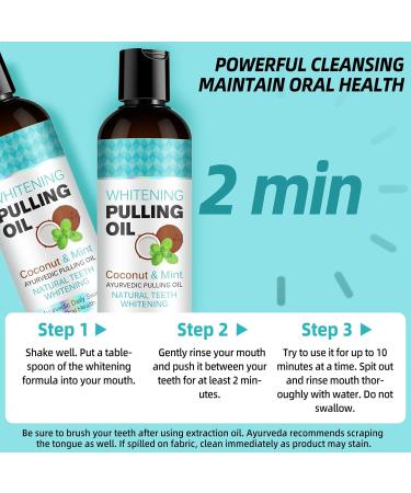 Organic Coconut Peppermint Oil Pulling - Natural Mouthwash for Bad Breath & Gum Health | 8 Fl Oz - Buy Online on GoSupps.com