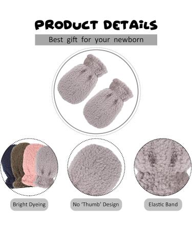 Pesaat Fleece Warm Baby Gloves 3pcs Set | Double Layer Winter Mittens for Boys & Girls 6-12 Months | Anti-Scratch Infant Toddler Mittens - Buy Online on GoSupps.com