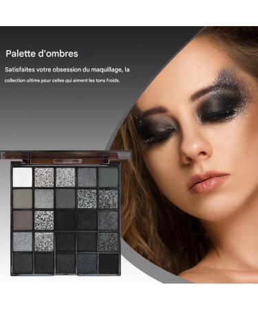 Smoky Eyeshadow - 25 Colors Smoky Eye Shadow Palette Gothic Blendable Eye Shadow Palette Cold Tone Eye Shadow for Christmas Easter Halloween - Buy Online on GoSupps.com