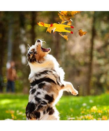 XFly 2-Pack Rubber Screaming Chicken Dog Toys - Squeaky Yellow 32cm for Teeth Cleaning & Decompression - Buy Online on GoSupps.com