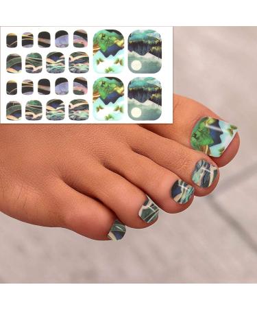 WOKOTO 440-Piece Toenail Polish Stickers Kit - Marbled Style Gel Nail Strips for Women with Nail File - Gradient Nail Art Decals - Self-Adhesive Manicure Set - Buy Online on GoSupps.com