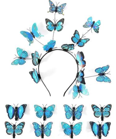 Aesthetic Butterfly Hairhoop Festival Holiday Headdress Girl Spring Headwear Stage Performances Hair Clip Hair Decors Yellow - Buy Online on GoSupps.com