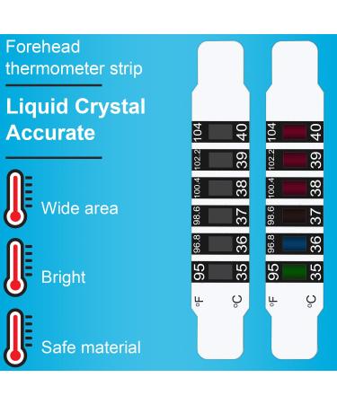 Forehead Head Strip Thermometer Strips Adhesive and Reusable Strips Non Invasive Medical Touch Thermometer for Adults and Children - Buy Online on GoSupps.com