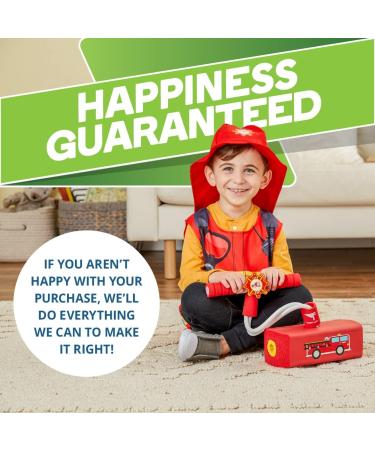 Flybar Pogo Hopper Firefighter Role Play Set with Fire Hat and Vest - Fun Fireman Costume with Siren and Flashing Lights for Indoor and Outdoor Play - Ages 3 and Up - Buy Online on GoSupps.com