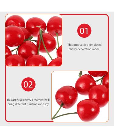 Cabilock 30 Pcs Artificial Cherry Farmhouse Vegetable Decoration Home Decorative Model Cherry Decoration Fruits Cherry Decor for Home Plastic Fruit Decor Kitchen Cabinet Toy Set Child - Buy Online on GoSupps.com