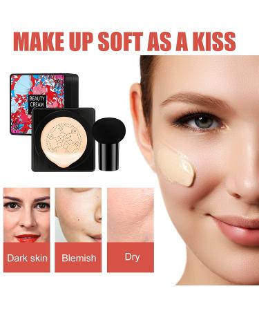 2P Mushroom Head Air Cushion CC Cream BB Cream Full Coverage Foundation - Long Lasting Matte Concealer Makeup, Moisturizing Natural Finish - Buy Online on GoSupps.com