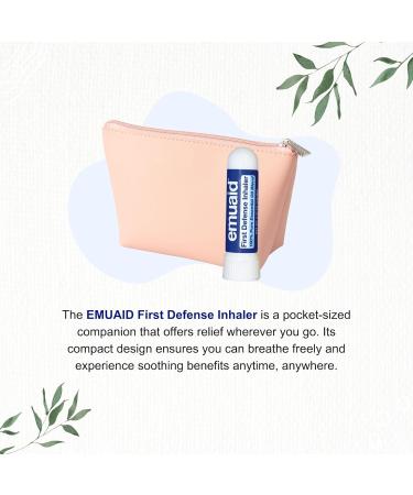 emuaid First Defense Nasal Inhaler Stick Natural Essential Oil Nasal Stick for Clear Breathing Focus Nasal Health Seasonal Wellness and Airway Comfort 0.02 Ounce - Buy Online on GoSupps.com