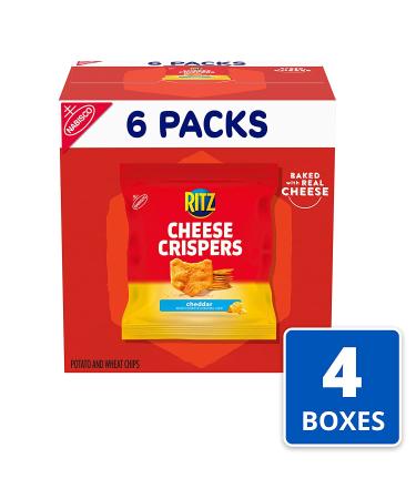 RITZ Cheese Crispers Cheddar Chips 0.75 oz Snack Packs - School Lunch Box Snacks (Pack of 24) - Buy Online on GoSupps.com