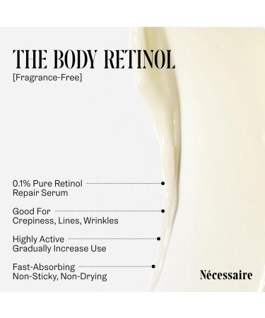 N cessaire The Body Retinol - Firming Repair Serum + Retinol Body Lotion For Women & Men. Wrinkle + Line Prevention. 0.1% Pure + 10% AHA Crepey Skin Treatment. 5.1 oz - Buy Online on GoSupps.com