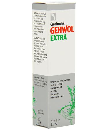 (BUNDLE of 10) | Gerlachs GEHWOL Extra warming foot cream for stressed dry feet 75 ml | 75ml - Gehwol