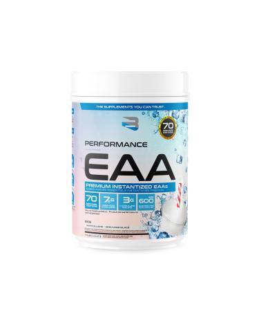 Believe Supplements Performance EAA - Essential Amino Acids Formula | Boost Muscle Recovery Performance & Hydration | Sugar-Free & Delicious Flavors Available! (70 servings White Slushie) White Slushie 70 servings