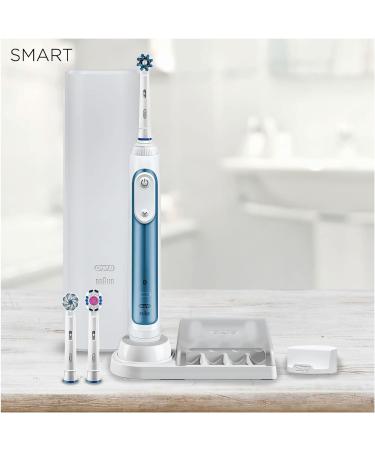 Oral-B Smart 7 7000N Blue Electric Rechargeable Toothbrush and Oral-B Cross Action 4ct + Refills - Buy Online on GoSupps.com