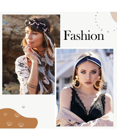 Janinka 60-Piece Boho Knotted Hairbands for Women - Non-Slip Head Wraps for Wigs & Face Washing - Stretchy Floral Hair Accessories - Buy Online on GoSupps.com