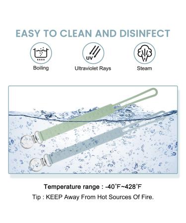 ClDy Baby Pacifier Chain - BPA-Free Floral Clip for Boys & Girls - 2 Pack Ideal for 3 Months+ - Buy Online on GoSupps.com