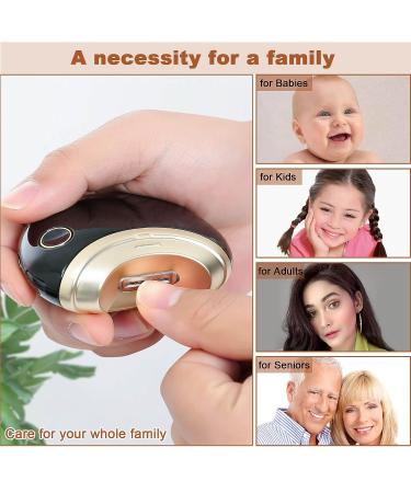 Electric Nail Clipper - Intelligent Automatic Nail Trimmer for Adults, Seniors, Kids - Second Generation, Glossy Black - Buy Online on GoSupps.com