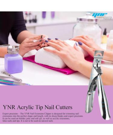 YNR 3 Way Acrylic Nail Clipper UV Gel False Fake Nail Tip Cutters Professional Salon Manciure & Pedicure Nail Art Tool (Silver) - Buy Online on GoSupps.com