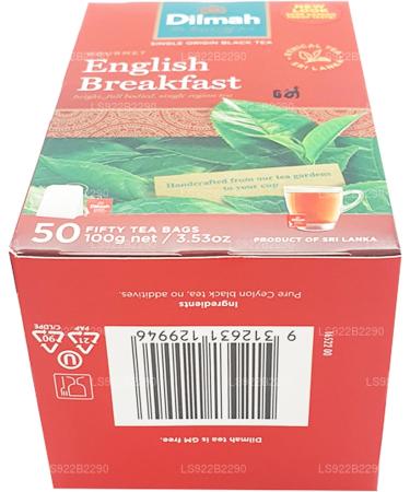 Dilmah English Breakfast Ceylon Tea - 50 Tea Bags 100g - Buy Online on GoSupps.com