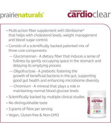 Prairie Naturals SlimBiome Cardio Clear Multi-Action Fibre - 90 grams - Buy Online on GoSupps.com
