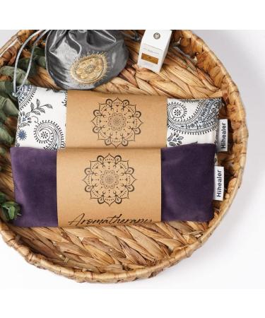 Hihealer Lavender Aromatherapy Weighted Eye Mask for Yoga & Meditation - Purple & White - Buy Online on GoSupps.com