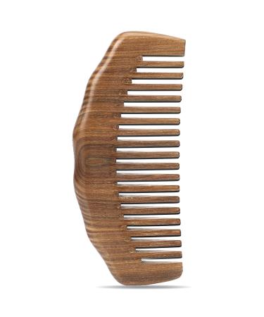 Wooden Comb Wide Tooth Comb Handmade Natural Green Sandalwood Hair Combs for Women Anti-Static Comb Detangling Comb Beard Comb for Men