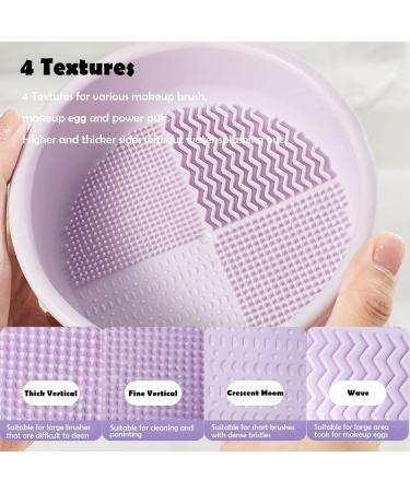 3 in 1 Makeup Brush Cleaner Mat & Bowl | Silicone Brush Drying Holder & Organizer - Ultimate Cleaning Tool for Cosmetics - Buy Online on GoSupps.com