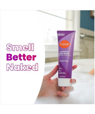 Lume Acidified Body Wash - 24 Hour Odor Control - Moisturizing Formula - SLS & Paraben Free - Lavender Sage 8.5 Ounce - Buy Online on GoSupps.com