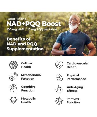 Best 365 Labs NADPQQ Boost | NAD+ Supplement with PQQ for Mitochondria | 30 Capsules | High Bioavailability Formula - Buy Online on GoSupps.com