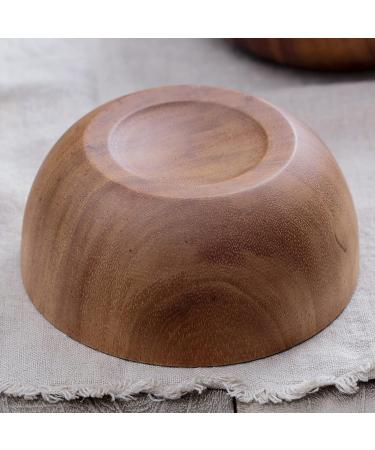 Salad Bowl Wooden Servers Bowls Rustic Style Fruit Bowls 800ML Cereal Bowls for Dessert Pasta Snack Home Kitchen Tableware (Size : 20 * 7cm) 20*7cm - Buy Online on GoSupps.com