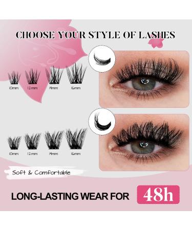 Fowendia DIY Lash Extension Kit - 156 Pcs Eyelash Clusters 10-16mm Mixed with Tweezers, Glue, and Remover - Easy Home Application for Natural-Looking Lash Extensions - Buy Online on GoSupps.com