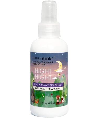 Night Night- Kid's Lavender Spray, Lavender + Chamomile Essential Oils, Lavender Kid Friendly Safe. Lavender Sleep Aromatherapy Mist, 4oz