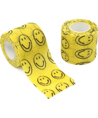 KEQCQE Cohesive Bandage Self Adherent Wrap Athletic Tape Breathable Vet Tape First Aid Tape for Dogs Cats Horses Birds & Wrist Healing Ankle Sprain Swelling 2 Inch Smile 6 Rolls - Buy Online on GoSupps.com