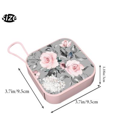 Hennaja Orthodontic Retainer Case - Denture, Mouth Guard, Aligner & Pill Case for Household, Office, Travel (1 Pack, Grey Rose) - Buy Online on GoSupps.com