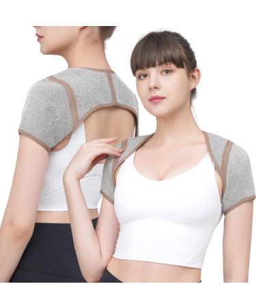 KD Shoulder Support Brace for Men/Women, Thermally Conductive Graphene Material Rotator Cuff Relieves Injuries and Tendonitis, Double Warm Shoulder Stability Strap Help you Relief Arthritis Pain Large