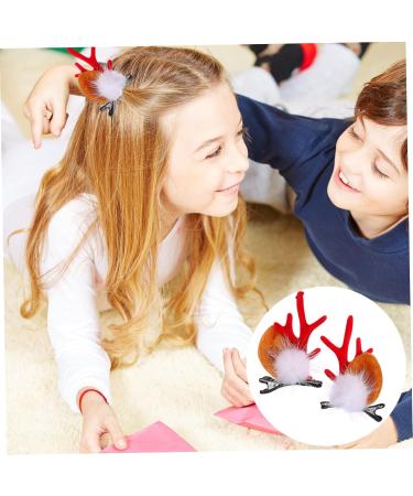 MAGICLULU 2 Pairs Christmas Hair Clips Hair Accessories Christmas Hair Barrette Christmas Hairpin Christmas Reindeer Antlers Hair Clips Antler Hair Barrette Corner Clip Abs - Buy Online on GoSupps.com