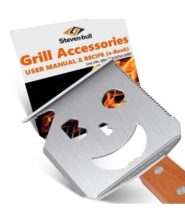 BBQ Accessories for Grill 7 in 1 BBQ Spatula with Fork for Charcoal Gas Grill 17 Inch Barbecue Tools Dad Gifts Gifts for Men Dad Husband