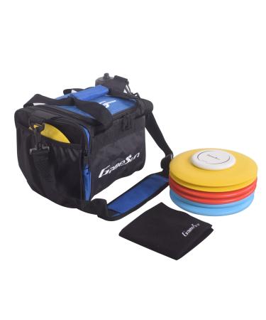 Disc Golf Starter Set,Disc Golf Set with 6 Discs, 1 Marker,1 Towel and Starter Disc Golf Bag Fairway Driver Blue