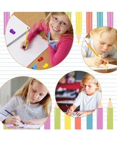 Ormromra 10-Piece Silicone Writing Aid Handles for Kids & Adults - Lefties & Righties Pencil Grip Holder in 10 Colors - Buy Online on GoSupps.com