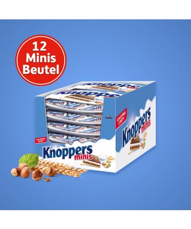 Buy Knoppers Minis - 12 x 200g | Delicious Wafer Slices with Milk & Nougat Cream Filling | International Shipping Available - Buy Online on GoSupps.com