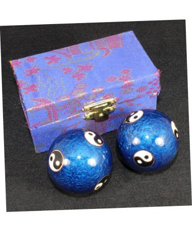 Beavorty Hand Massage Baoding Balls - Stress Relief & Fitness | Ceramic Blue 2pcs Set for Hand Training - Buy Online on GoSupps.com