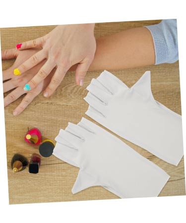 minkissy 2 Pairs Pink Gloves Nail Art Uv Gloves Manicure Uv Gloves Uv Nail Gloves Nail Art Accessory Sun Protection Gloves Uv Protection Gloves Nail Uv Gloves Nylon Gel - Buy Online on GoSupps.com