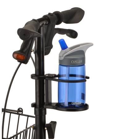 NOVA Medical Products Cup Holder Accessory for Knee Walker, Fits Knee Walker with 1  Tube Diameter, No Assembly, Black, 1 Count (Pack of 1)