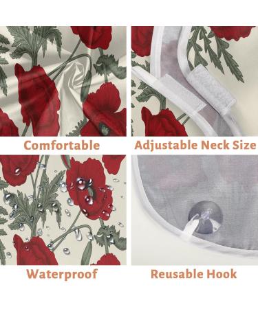 Shop Poppy Painting Beard Bib Apron - Non-Stick Waterproof Hair Catcher for Men | Perfect Grooming Cloth & Gift Idea - Buy Online on GoSupps.com