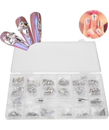 DIY Nail Art Rhinestones 13 Styles Shiny Glass Jewels Diamonds for Nail Decoration Make-up Phone Decor Nail DIY Glass Decoration with Rhinestone Picker - Buy Online on GoSupps.com