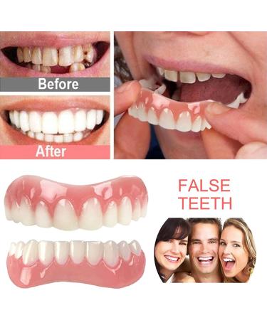 Batlam Temporary Dentures | Cosmetic Veneer Teeth for Men & Women | Silicone Dental Prosthesis for Whitening - Buy Online on GoSupps.com