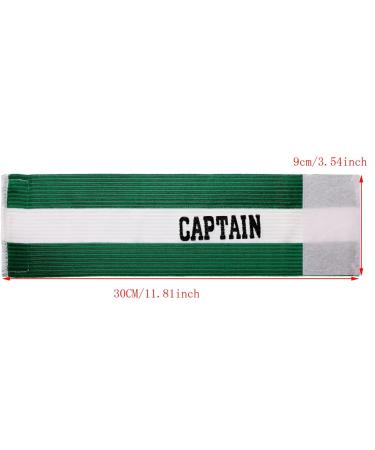 Adjustable Captain Armband | Green & White | 9x30CM | for Soccer Basketball Volleyball | School Team Competition - Buy Online on GoSupps.com