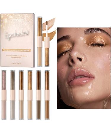 Fard Paupi res Liquide | 6 Pi ces Double Extr mit Imperm able - Maquillage des Yeux pour Femmes - Pour Femmes Adolescents D butants Quotidien Voyage Travail Mariage - Buy Online on GoSupps.com