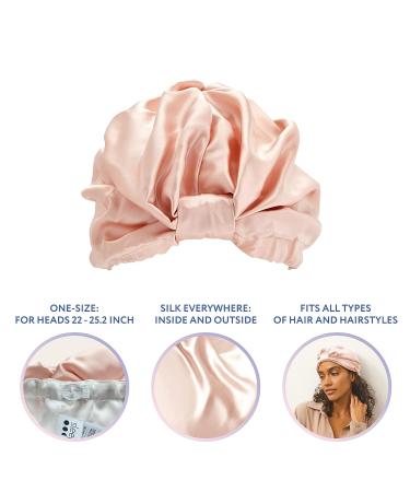 Sleep & Glow Double Layered Silk Hair Turban for Healthy Hair - Rose Smoke - Buy Online on GoSupps.com