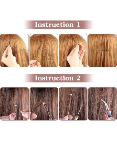 Vlasy 400 Pcs Silicone Micro Rings for I Tip Hair Extensions 4mm Micro Nano Beads Micro Links Hair Beads (Black) Micro-4mm-400Pcs Black - Buy Online on GoSupps.com