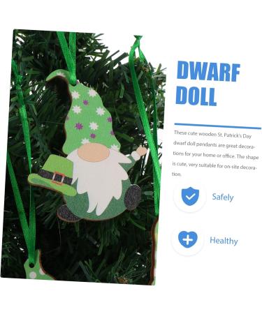 HOMSFOU 1set Faceless Doll Wooden Sign Christmas Ornaments St Patrick s Day Wooden Shapes Ireland Charm - Buy Online on GoSupps.com