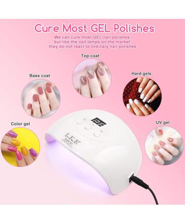 Professional 72W UV LED Nail Lamp for Gel Polish - Wisdompark Nail Dryer with 3 Timers | Large Size - Buy Online on GoSupps.com